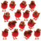 Baker Ross FX339 Flauschige Mini Rotkehlchen - 15 Stück, Weihnachtsdekorationen, Adventskranzdekorationen, Bastelmaterial an Weihnachten