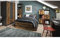Lomadox Jugendzimmer Komplett-Set mit Bett 120x200 in grau mit Holz, Kleiderschrank 3-türig, Regal, Bücherregal, Highboard, Doppelbett, Schreibtisch, Studentenzimmer, Kinderzimmer