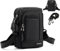 BAGZY Herren Hobo Handytasche für Männer, Schwarz, 19 x 12.5 x 5cm, Wasserdicht, Nylon 100%