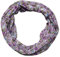 beybey® Damen Seide Loop Schal mit Blumenmuster - wunderschön und fein - Seidenschal - Loop Schal Damen - Schlauchschal Damen (lila)