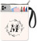 craspire Buchhülle Mit Buchstabe M Und Reißverschluss Initialen Blumenkranz Buchhüllen Wasserfest Für Taschenbücher Weiße Bücher Schutztasche Waschbarer Stoff Buchliebhaber Bibliothekar Buchliebhaber