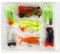 FOLANDO 34pcs Fishing Soft Lures kit, Soft Plastic Lures Sea Fishing Jig Heads Hook Artificial Fishing Baits for Sea Bass, Perch, Pike