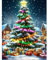 Lxmsja Diamond Painting Noël Adulte, Diamond Painting Sapin de Noël, Broderie Diamant Kit Complet, DIY Peinture Diamant Strass Point de Croix Cristal Painting pour Murale Décoration 30x40cm