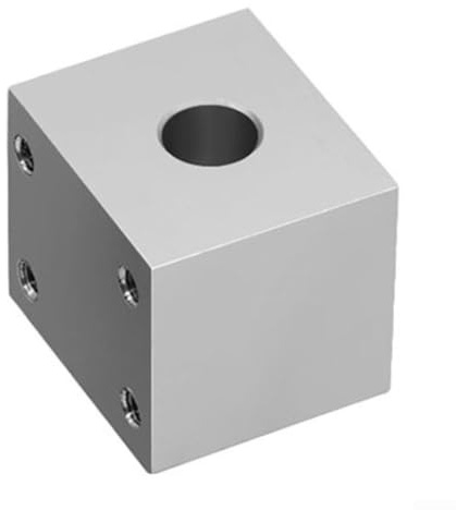 Placa adaptador de tuerca trapezoidal T8 de aluminio para 3D para accesorios de impresión movimiento preciso ingeniería mecánica plata 40 x 40 x 30 mm