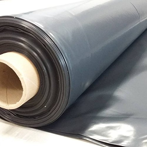 ECOBUD Pellicola Plastica di tenuta Sous-Dalle in polietilene Nero tipo 300, 6 x 33 M