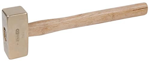 KS Tools 963.2057 - Massette - Manche Hickory - Tête 5000g, 900mm - Gamme BRONZEplus - Antidéflagrant - Alliage Aluminium-Bronze