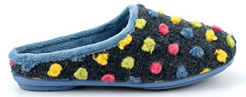Sleepers Womens Amy Knitted Textile Memory Foam Mule Slippers Fuchsia/Multi