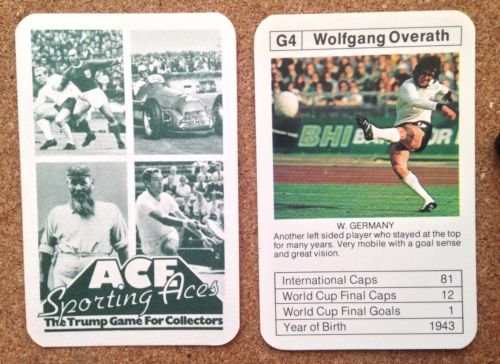 Bobby Charltons World Cup Aces Football Card West Germany WOLFGANG OVERATH