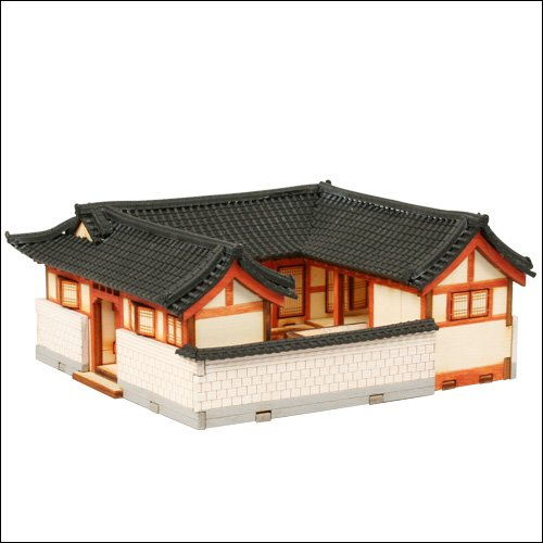 K-Crew Desktop-Modellbausatz aus Holz Ho Bukchon Hanok (traditionelles koreanisches Hausstadt) B von
