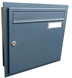 A-01 Unterputz Briefkasten Anthrazit (RAL 7016) mit Namensschild - LETTERBOX24.de