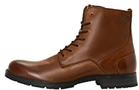 JACK & JONES Jfworca Leather Cognac 19 Sts - Stivali classici Uomo, Marrone, 41 EU