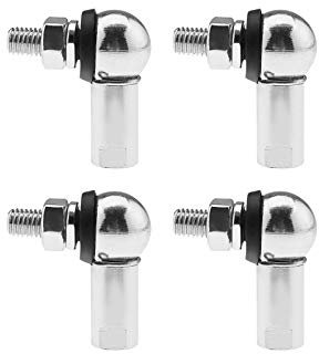 YINETTECH L Form Kugel Gelenkstange Winkelgelenk 4-teiliges Winkelverbindungs Kugelgelenk Kit mit Federklemme Staubdichtung CS DIN 71802 M6 Rückwärts