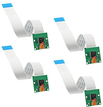 4 PACK Raspberry Pi Mini Camera Module Zero CSI 5 Megapixels 1080p Webcam Support OV5647 Sensor Video for Raspberry Pi Model A/B/B+,Pi 2 and Raspberry Pi 3, Pi Zero/Zero W