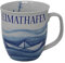 Maritimer Becher Heimathafen Anker gestreift Tasse Kaffee Becher Andenken weiß blau Papierschiffchen