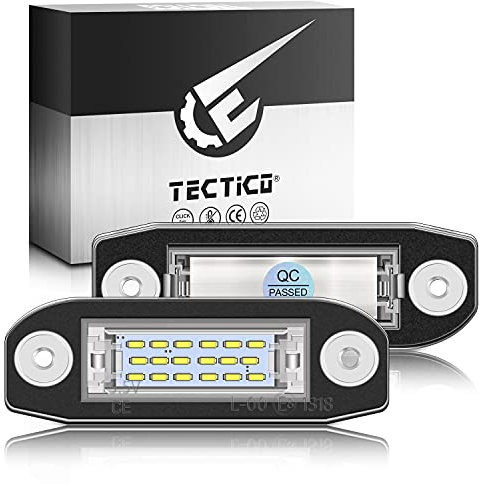 TECTICO LED Kennzeichenbeleuchtung Nummernschildbeleuchtung SMD Ultra Weiß Kompatibel mit Volvo C30 C70 S40 S60 S80 V50 V60 V70 XC60 XC70 XC90, Stücke