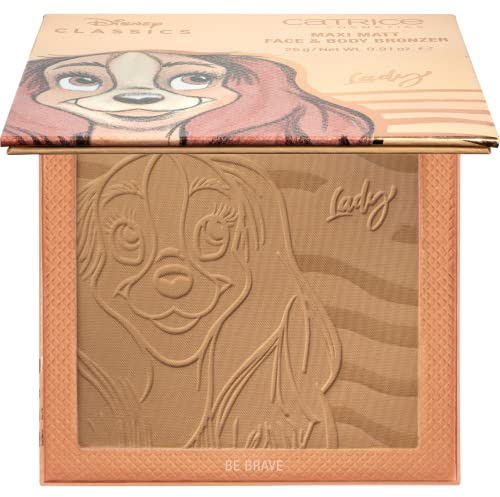 Catrice Disney Classics Lady Maxi Matt Face & Body Bronzer, Nr. 020 Be Brave, mehrfarbig, 2 Braun-Töne, glättend (26g)