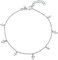 Amberta Bracelet de Cheville avec Breloques pour Femme en Argent Sterling 925/1000: Croix - 22 + 3 cm