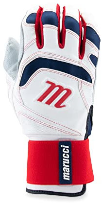 Marucci - 2021 Signature Schlaghandschuh Full Wrap USA (MBGSGN3FW-USA-AM), Standard, Erwachsene, Größe M