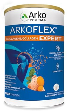 Arkopharma Arkoflex Collagene Expert | Integratore Alimentare in Polvere - Con Magnesio, Manganese, Vitamina B, C, D - Per Ossa e Muscoli - 1 Confezione da 390g