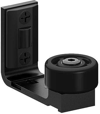 CCJH Adjustable Floor Guide Wall/Door Bottom Guide Sliding Barn Door Guide Hardware Black Ney Style