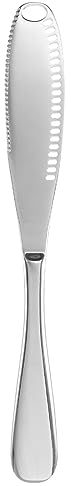 ALLOMN Stainless Steel Butter Spreader Knife, 3 in 1 Kitchen Gadgets Butter Knife Curler Slicer Multi-Function Butter Spreader Grater with Serrated Edge for Cutting Spreading Butter Cheese Jam