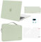 MOSISO Compatible with MacBook Air 13 inch Case M4 M3 M2 2025 2024 2023 2022 A3240 A3113 A2681, Hard Shell&Sleeve Bag&Keyboard Skin&Webcam Cover&ScreenFilm for MacBook Air 13.6 Case, Sage Green