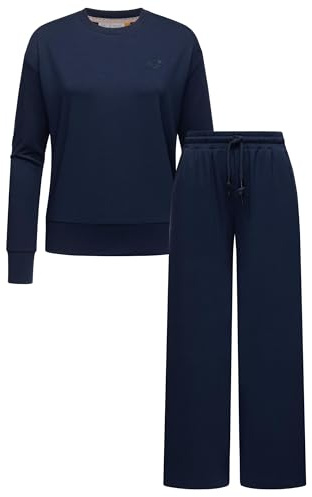 Ragwear Damen Freizeitanzug Zweiteiler-Jogginganzug bestehend aus langer Hose und Pullover Lounge Set Delje YOUMODO XS-4XL
