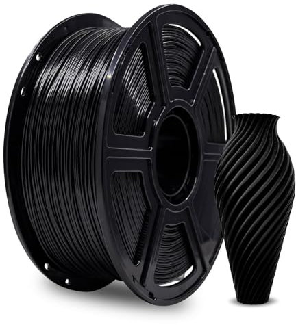 FLASHFORGE PLA 3D-Druckerfilament 1,75 mm - 1 kg Hochpräzises Filament (Schwarz)- Umweltfreundlich & Blisterfrei
