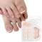 24 Pièces Français Faux Ongles D'orteil, Carré Cristal Pieds Ongles avec Colle, Courts Orteil Artificiels, 12 Tailles Couverture Complète Toe Nails pour Dames Femmes Filles Manucure Cadeau