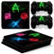 Wonhomke pour Autocollant antidérapant Autocollant en Vinyle Peau Couverture Plaques adhésives Autocollantes pour PS4 Pro (PS4Pro-006)