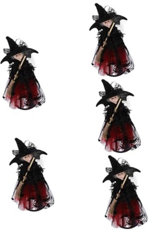 PRETYZOOM 5 Stück Hexenbaumdekoration Festivalzubehör Bezaubernde Halloween Dekoration Bezaubernde Hexendekoration Schreibtisch Hexenfigur Partyzubehör Halloween Hexenornament