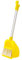perfk Set Mini Scopa e Paletta per Bambini Set Scopa Set Pulizia Bambini per Scuola età prescolare 3-6 Anni, Giallo