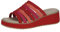 CAPRICE Damen Pantoletten aus Leder mit Keilabsatz, Rot (Red Comb), 38 EU