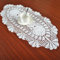 Tischläufer aus Baumwolle, handgefertigt, Häkelspitze, oval, Glücksblumen, Deckchen, Tischdeckchen, Kommode, Schal, Dekoration, 30 x 70 cm, Weiß