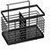Vilgftyiet Hanging Kitchen Cutlery Holder Sink Caddie Cutlery Drainer Stainless Steel Kitchen Caddie Spoon And Fork Chopstick Organizer (Black)