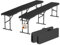 Skandika Klappbank MASI 2er-Set| Sitzbank, Gartenbank, Bierzeltgarnitur, klappbar, bis 300 kg, recyceltes HDPE-Material, Stahlgestell, wetterfest, 180 cm | Bierbank, Balkonmöbel, Gartenmöbel