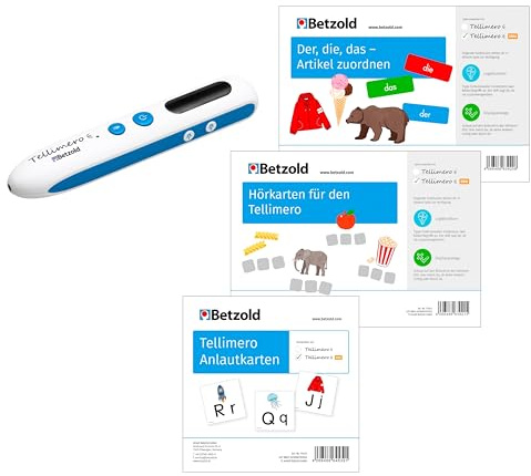 Tellimero EDU Starterset Sprache - Lernstift | Übungen für Wortschatz, Übungen für Grammatik