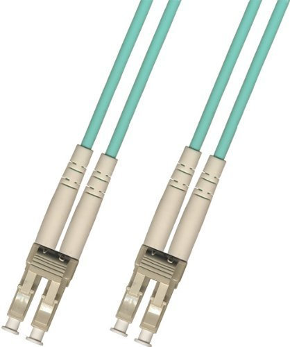 Cable de fibra óptica dúplex multimodo OM3 de 10 Gb (50/125) - LC a LC - Aqua