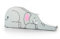 Implay® Soft Play Children's Elephant Ride 'n' Slide Activity Toy - 610gsm PVC/High Density Foam - Light Grey - 140cm x 25cm x 60cm