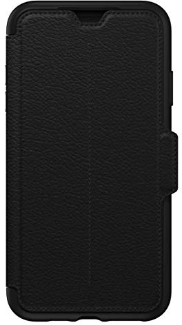 OtterBox Strada Case for iPhone Xs Max, Shockproof, Drop proof, Premium Leather Protective Folio with Two Card Holders, 3x Tested to Military Standard, Black