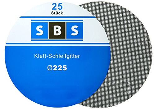 SBS® Schleifgitter | Ø 225mm | Korn 120 | 25 Stück | für Langhalsschleifer Schleifgiraffe -Trockenbau