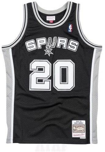 Mitchell & Ness Emanuel Ginóbili #20 San Antonio Spurs 2002-03 Swingman NBA Trikot Schwarz, M