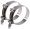 Glarks - Morsetti per tubo flessibile in acciaio INOX, 70-80 mm, con attacco turbo