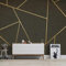 YXTSmurals Fototapete Selbstklebende 3D Effekt Gold Textur Dreieck 3D Tapete Wandtapete Art Poster Wohnzimmer Kinderzimmer Tv Hintergrund Wanddeko Wandbilder