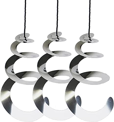 TronicXL 6X Windspirale Vogelabwehr Reflektierend Vogelschreck Spirale Windspiel für draußen hängend Balkon Garten