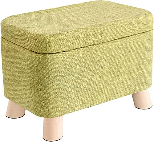 AZICYN Ottomans Fußhocker Kleiner Aufbewahrungsfußhocker mit gepolstertem Sitz, Multifunktions-Stoffaufbewahrung Ottomane Fußstütze für Wohnzimmer Schlafzimmer, tragbarer Tritthocker Otto