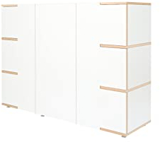 Tojo Stau | Designer Lowboard, Sideboard, Highboard | MDF, weiß | Holzschrank (150 x 45 x 145 cm)