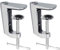 PATIKIL 0.29/M10 Thread Hole Desk Table Mount Clamp, 2 Pack Universal Adjustable C Shape Desk Clamp for Microphone Arm Desk Lamps Stand, Silver