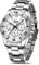 HANPOSH Reloj Hombre Cronógrafo de Acero Inoxidable Impermeable Fecha Analógica Reloj de Cuarzo de Negocios Casual Moda Relojes de Pulsera para Hombres
