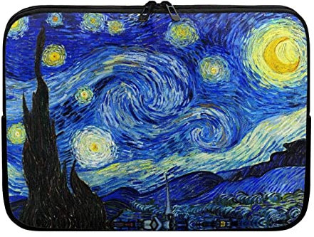 Suhoaziia Van Gogh – Housse de transport en néoprène pour ordinateur portable – Sac fourre-tout pour ordinateur portable – Pour tablette/ordinateur portable/lecteur de 10, 12, 13, 15, 17